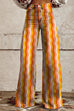 Febedress High Rise Color Block Printed Wide Leg Pants