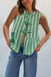 Febedress Crewneck Sleeveless Striped Ruffle Bow Top