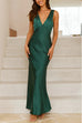 Febedress V Neck Sleeveless Maxi Party Dress