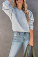 Febedress Crewneck Puff Sleeves Comfy Sweatshirt