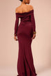 Febedress Off Shoulder Knot Front Bodycon Maxi Party Dress