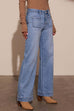 Febedress Chic Straight Wide Leg Denim Pants