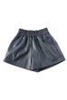 Febedress Elastic Waist Pocketed Faux Leather Shorts