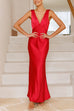 Febedress V Neck Sleeveless Maxi Party Dress