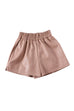 Febedress Elastic Waist Pocketed Faux Leather Shorts