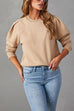 Febedress Crewneck Puff Sleeves Comfy Sweatshirt