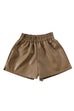 Febedress Elastic Waist Pocketed Faux Leather Shorts