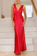 Febedress V Neck Sleeveless Maxi Party Dress