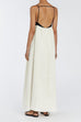 Febedress Backless Color Block Splice Swing Maxi Cami Dress