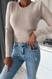 Febedress Crewneck Solid Ribbed Knit Fitted Top(5 Colors Available!)