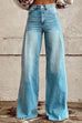 Febedress Distressed Wide Leg Fashion Denim Pants