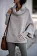 Febedress Cowl Neck Batwing Sleeves Loose Sweater