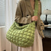 Febedress Lightweight Quilted Grid Puffer Tote Bag