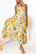 Febedress Bow Back High Waist Printed Maxi Cami Dress