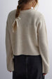 Febedress Crewneck Bow Knot Ribbed Knit Sweater