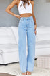 Febedress Distressed Wide Leg Boyfriend Denim Pants