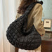 Febedress Lightweight Quilted Grid Puffer Tote Bag