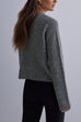 Febedress Crewneck Bow Knot Ribbed Knit Sweater