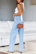 Febedress Distressed Wide Leg Boyfriend Denim Pants