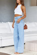 Febedress Distressed Wide Leg Boyfriend Denim Pants