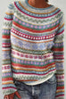 Febedress Crewneck Vibrant Rainbow Chunky Knit Sweater(in 4 Patterns)