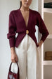 Febedress Chic V Neck Button Up Sweater Cardigan