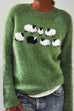 Febedress Round Neck Animal Pattern Pullover Sweater(in 2 Colors)