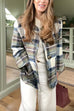 Vintage Button Down Pocketed Plaid Coat