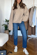 Crewneck Drop Shoulder Cozy Casual Sweater