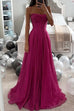 Febedress Spaghetti Strap Glittering Tulle Maxi Party Dress