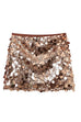 Febedress Elastic Waist Sequin Paillette Mini Skirt