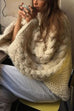 Febedress Round Neck Oversized Cable Knit Sweater