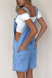 Febedress Button Up Pocketed Denim Romper