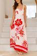 Febedress Empire Waist Floral Print Maxi Cami Dress