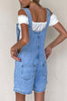 Febedress Button Up Pocketed Denim Romper