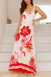 Febedress Empire Waist Floral Print Maxi Cami Dress