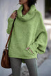 Febedress Cowl Neck Batwing Sleeves Loose Sweater