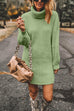 Febedress Turtleneck Long Sleeves Ribbed Knit Sweater Dress(in 7 Colors!)