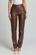 Febedress High Rise Pocketed Casual Faux Leather Pants