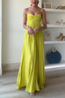 Febedress Exquisite Strapless Pleated Maxi Party Dress