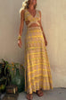 Febedress V Neck Cut Out Side Split Tie Dye Maxi Dress