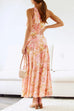 One Shoulder Ruffle Tiered Floral Print Maxi Dress