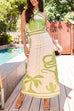 Febedress Palm Canyon Print Criss Cross Halter Maxi Dress