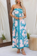 Febedress Strapless Tube Unique Print Swing Maxi Dress