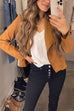 Febedress Zip Up Pocketed Faux Suede Moto Jacket(in 7 Colors)