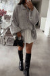 Febedress Drop Shoulder Button Up Slouchy Sweater Cardigan