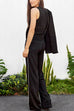 Chiest High Waist Wide Leg Suit Pants