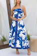 Febedress Strapless Tube Unique Print Swing Maxi Dress