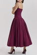 Febedress V Neck Strapless Corset Swing Maxi Dress