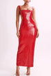 Febedress Sleeveless Open Back Sequin Bodycon Maxi Party Dress